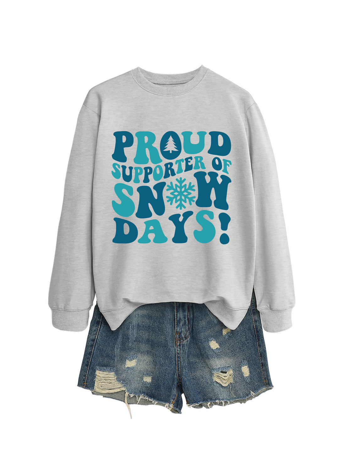 Kvinders sweatshirt med kreativt print og afslappet snit Stilla
