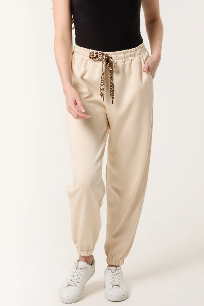 Dame Relaxed Fit Joggebukser med Snor Stilla