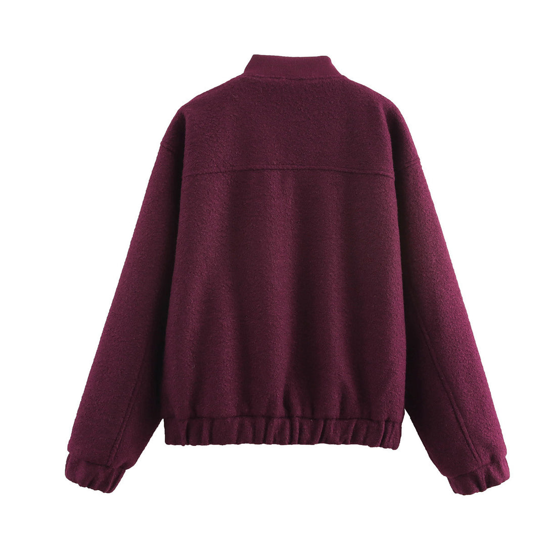 Femme Casual Fleece Utility Jakke Stilla