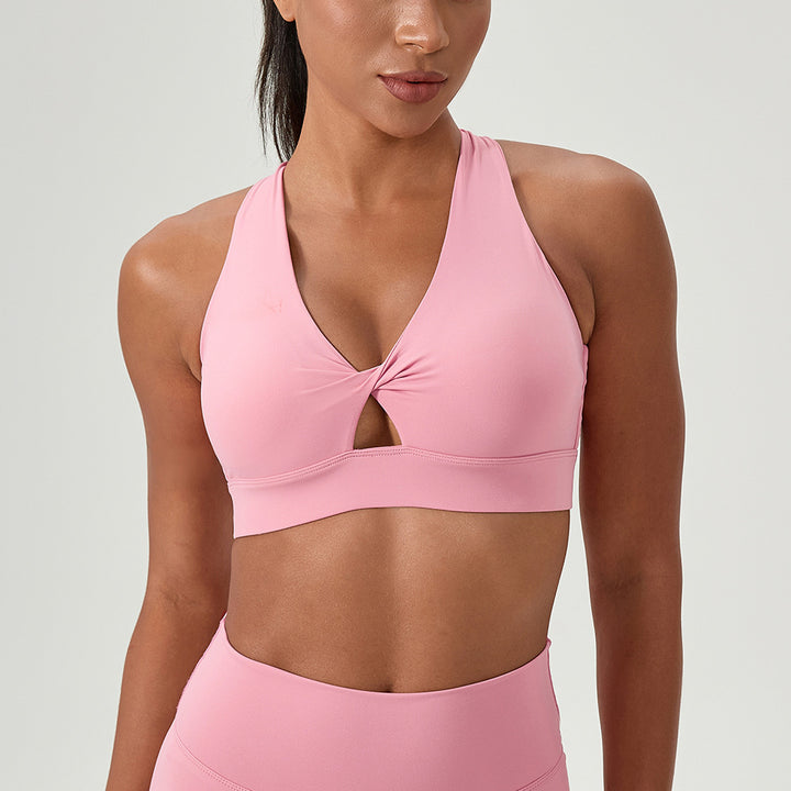 Dame Sport-Bustier med smalle stropper og elegant udskæring Stilla
