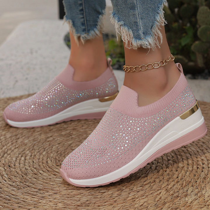 Dame Glitrende Slip-On Sneakers med ergonomisk dæmpning og stødabsorberende sål Stilla