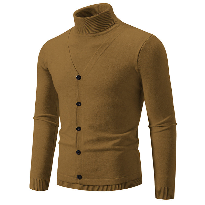 Stilfuld herre rullekrave cardigan trøje Stilla