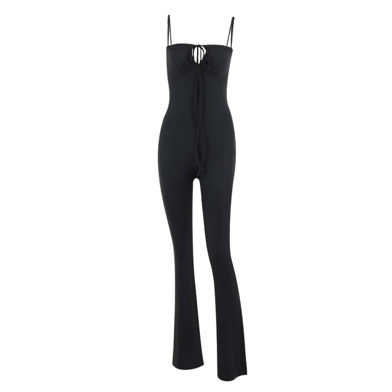 Dame Figurtilpasset Jumpsuit med raffineret snøring Skovae