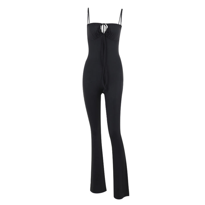 Dame Figurtilpasset Jumpsuit med raffineret snøring Skovae