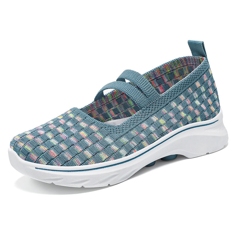Dame Behagelige Slip-On Sportsko med elastiske stropper og åndbart overmateriale Stilla