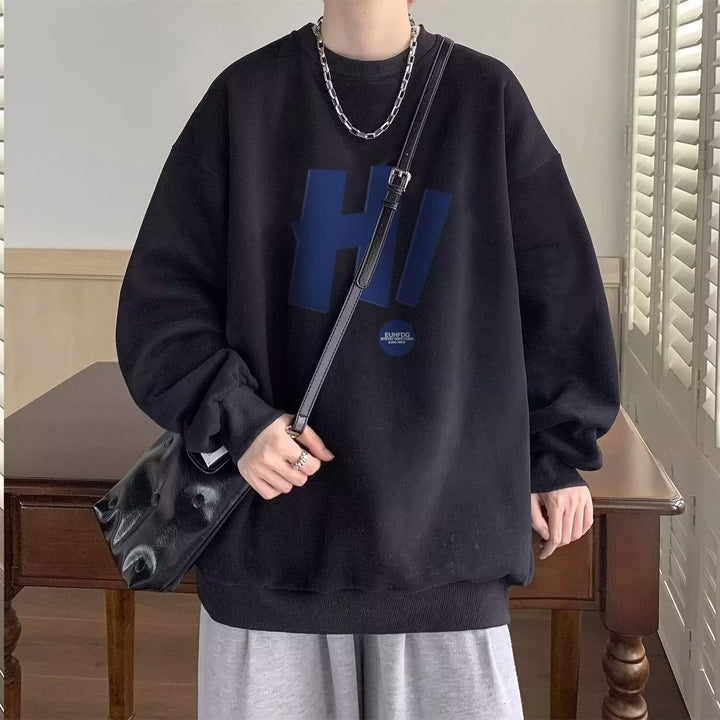 Dame afslappet sweatshirt med løs pasform og kreativt grafikdesign Stilla