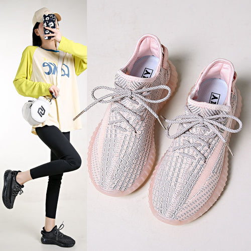 Dame Åndbare Fritids-sneakers med fleksibel sål og moderigtigt strikdesign Stilla