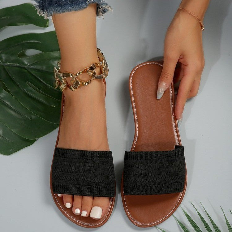 Dame Elastikbånd Glidende Sandaler Stilla