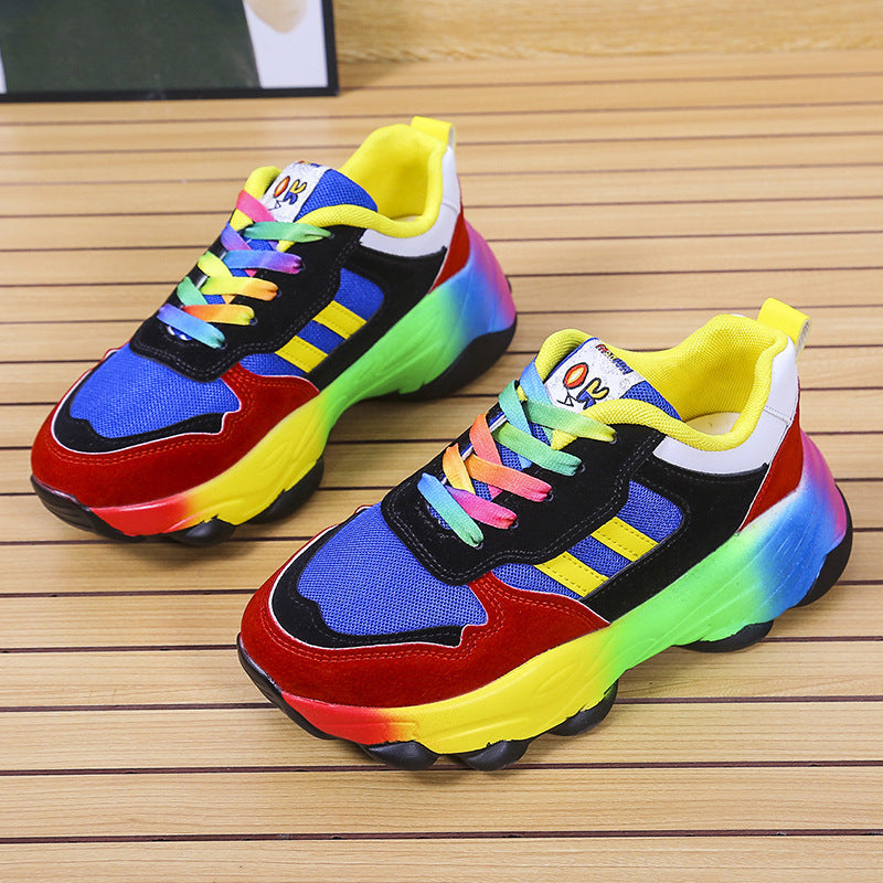 Dame Sporty løbesneakers med farverig gradient og åndbart overmateriale Stilla