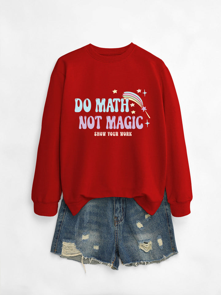 Dame casual sweatshirt med inspirerende matematikmotiv Stilla