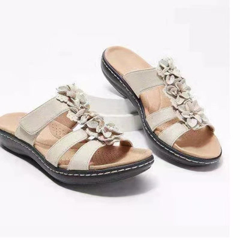 Dame elegante Sandaler med florale detaljer Stilla