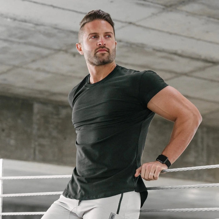 Herrer Stilfuld Sport T-Shirt med Ergonomisk Pasform Stilla