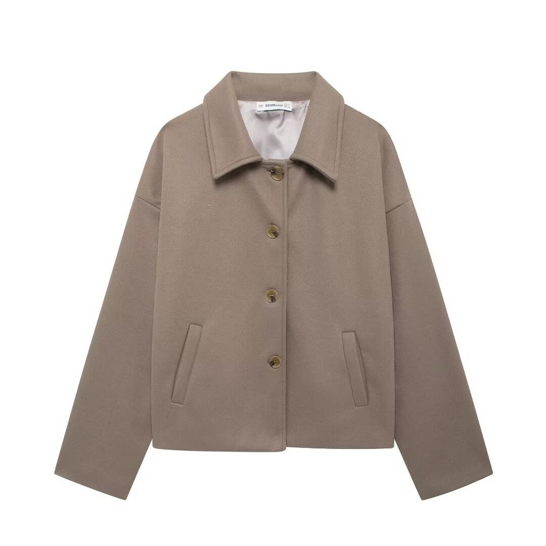 Femme Oversized Utility-jakke med knaplukning Stilla