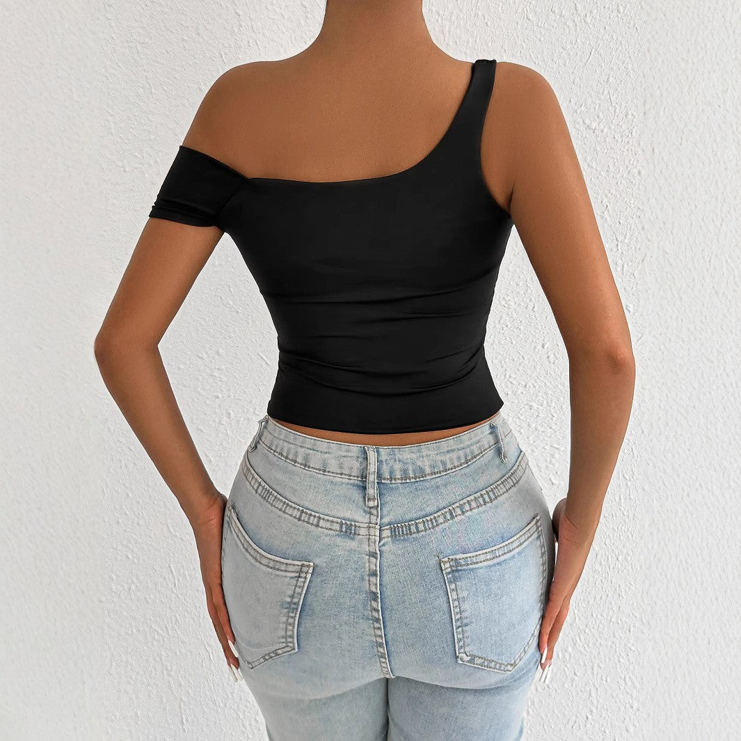 Damer Off-Shoulder Kroptop med tætsiddende pasform Skovae