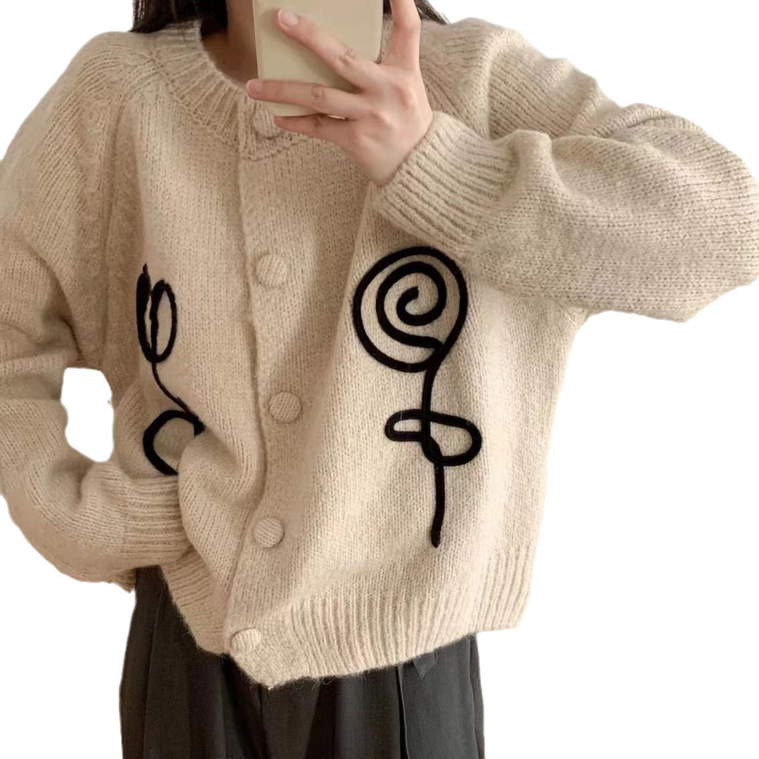 Femme Artistic Broderi Strikjakke Stilla