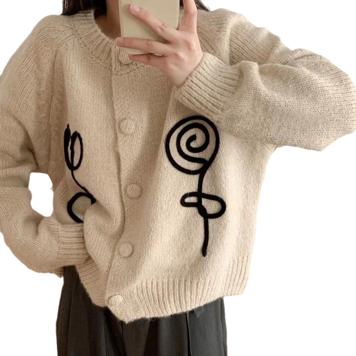 Femme Artistic Broderi Strikjakke Stilla