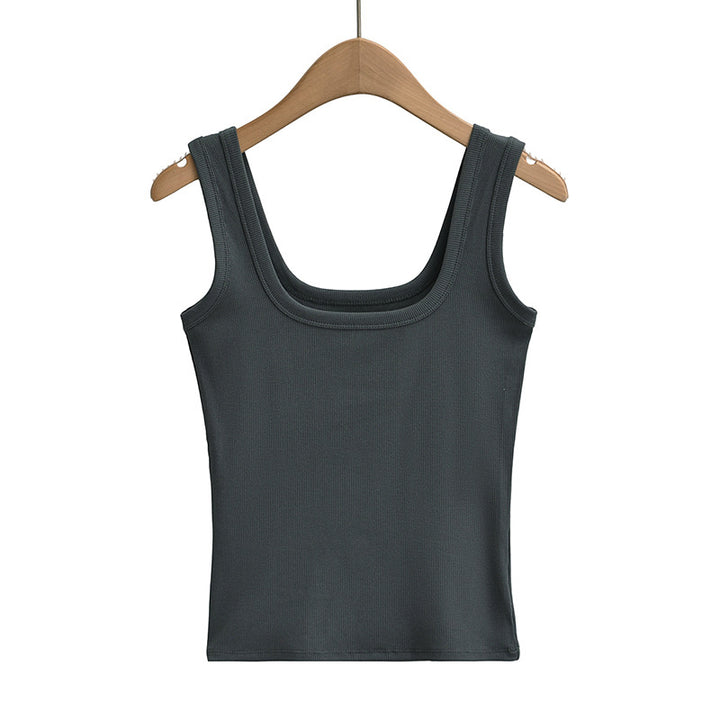 Dame hverdag tanktop med blødt materiale og moderne U-udskæring Stilla