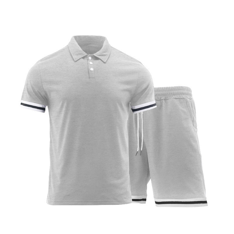 Herre Sports Poloshirt og Shorts-Sæt med åndbar materialeteknologi Stilla