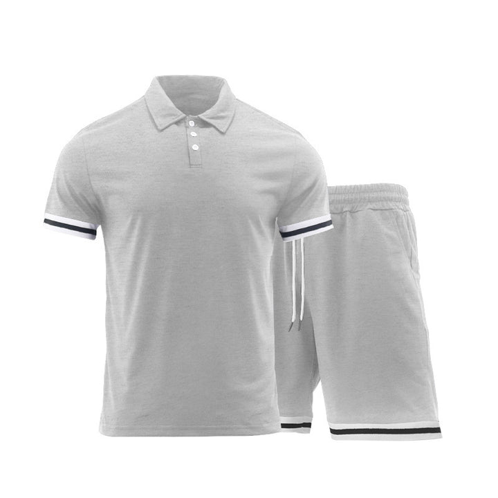 Herre Sports Poloshirt og Shorts-Sæt med åndbar materialeteknologi Stilla