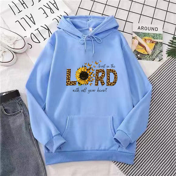 Kvinders hoodie med inspirerende solsikke design Skovae