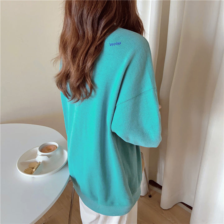 Dame Soft Touch Oversized Sweatshirt med stilfuld skrift Stilla