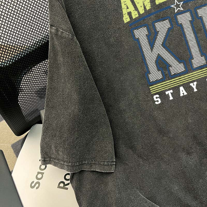Dame T-Shirt med iøjnefaldende designet motiv og afslappet snit Stilla