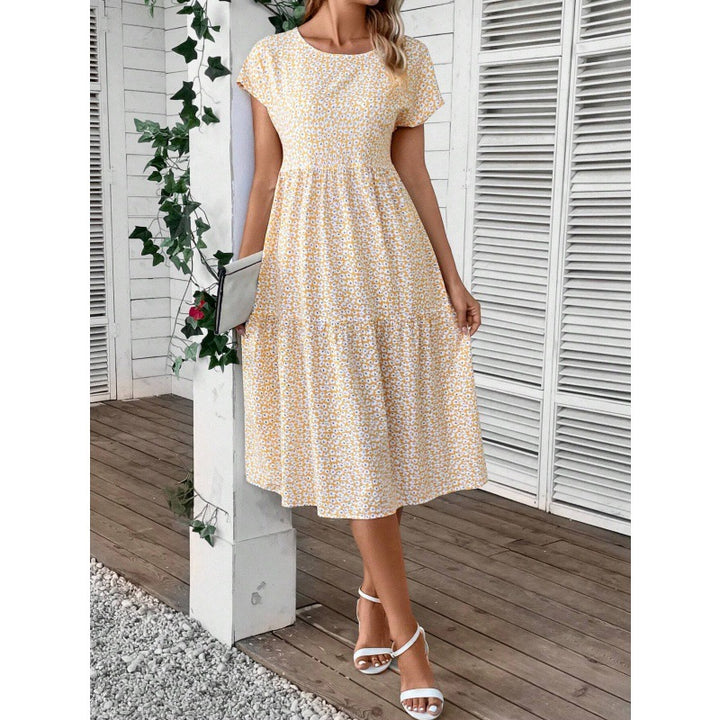 Dame Midi-Kjole med floral design Stilla