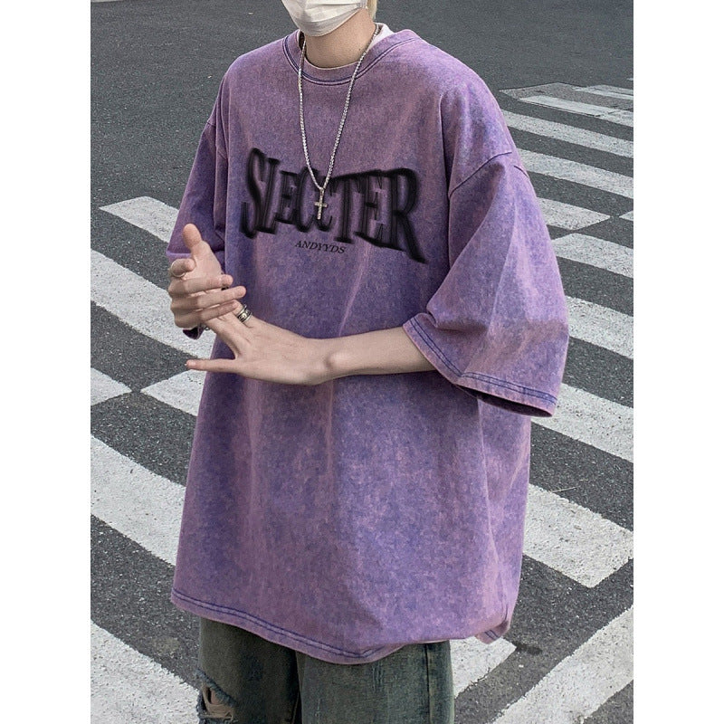 Dame oversized T-shirt med trendy urban grafisk design Stilla