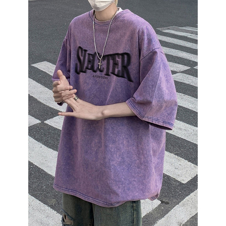 Dame oversized T-shirt med trendy urban grafisk design Stilla