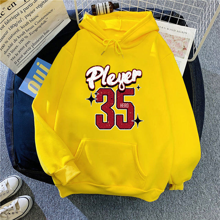 Kvindelig hætte sweatshirt med kreativ basketball design Skovae