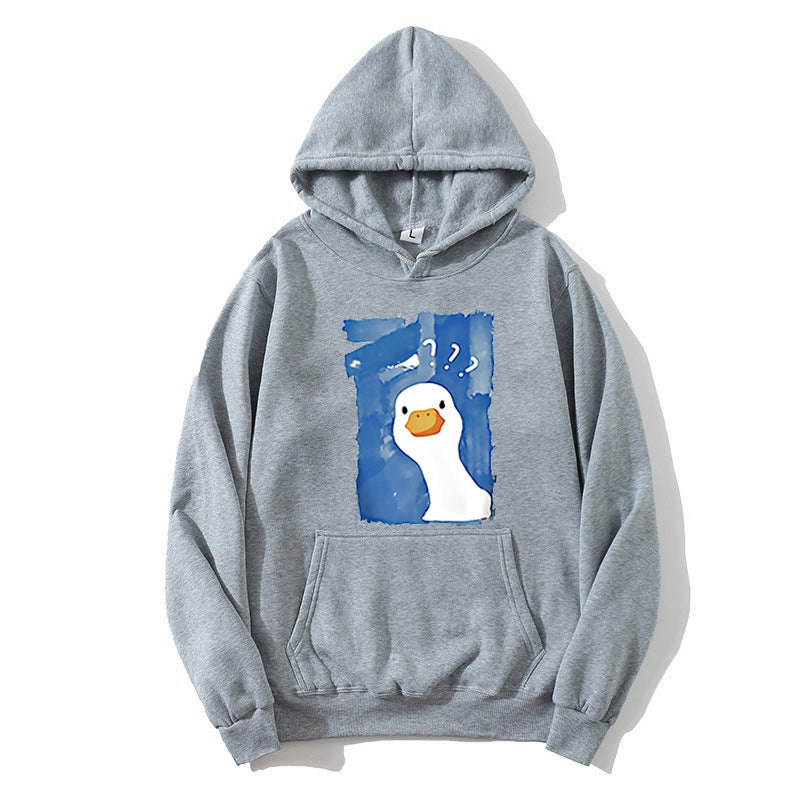 Kvinders hoodie med legende andemotiv Skovae 1772613013