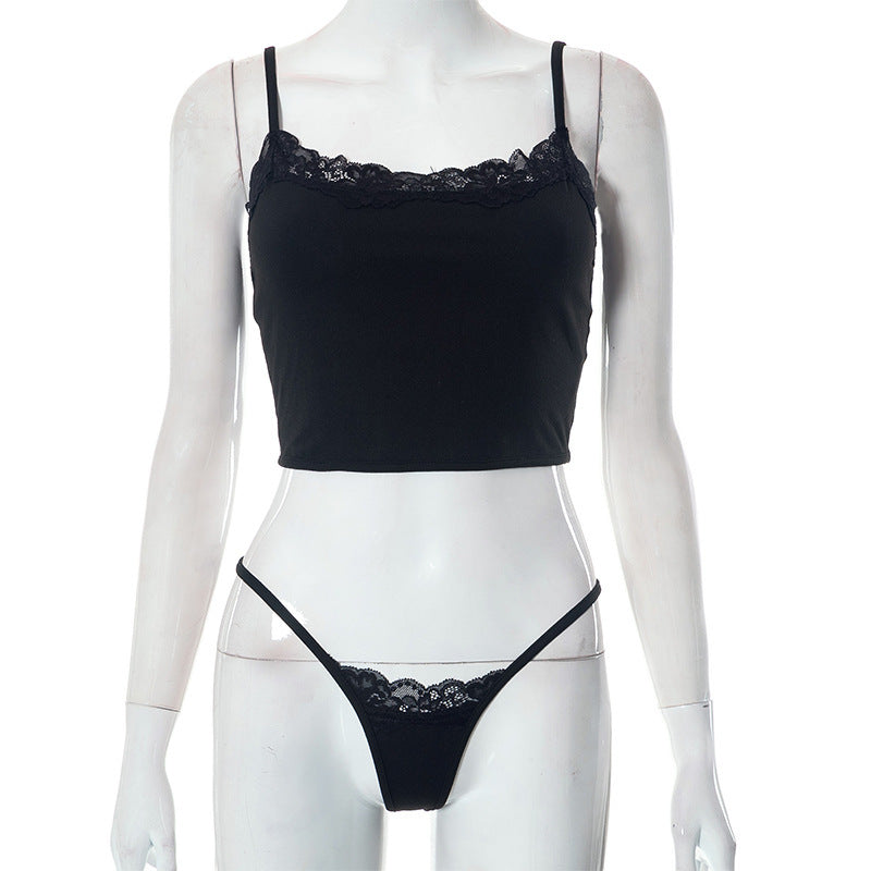 Dame spids-crop-top med justerbare stropper Stilla