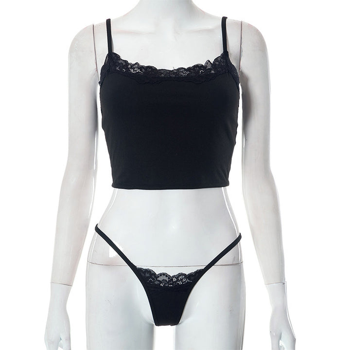Dame spids-crop-top med justerbare stropper Stilla