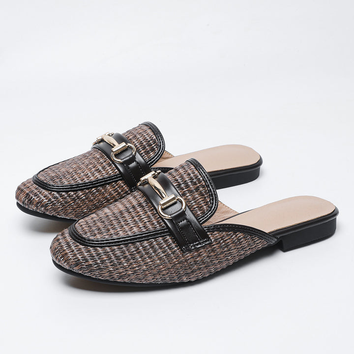 Dame Slip-On Mokkasiner med dekorativ spænde lukning Stilla
