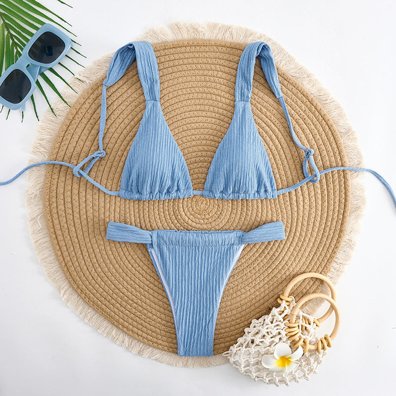 Dame triangel-bikini med justerbare stropper Skovae