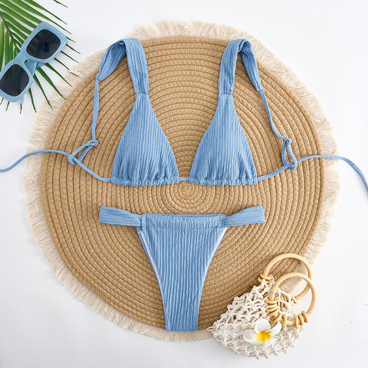 Dame triangel-bikini med justerbare stropper Skovae