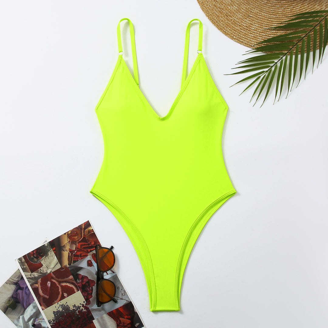 Damer Én-delt Badedragt med elegant V-udskæring og sportlig snit Stilla