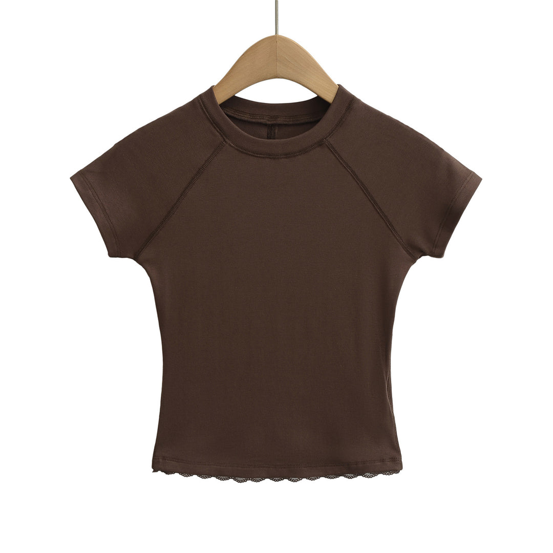 Dame Sporty T-shirt med smart bølgekant og åndbart materiale Stilla