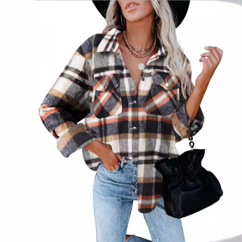 Dame ternet overshirt i komfortabel bomuldsblanding med store klaplommer Stilla