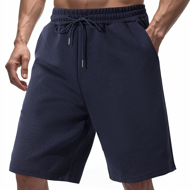 Herrer sporty shorts med struktureret design og elastisk talje Stilla