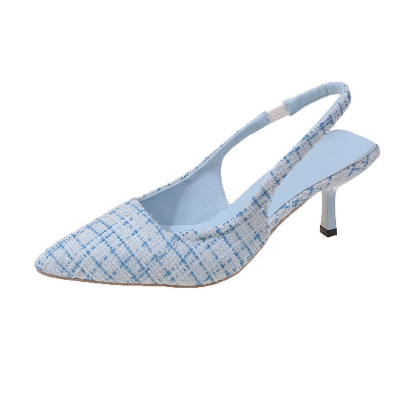 Dame Slingback-pumper med spidse design og komfortabel blokhæl Stilla