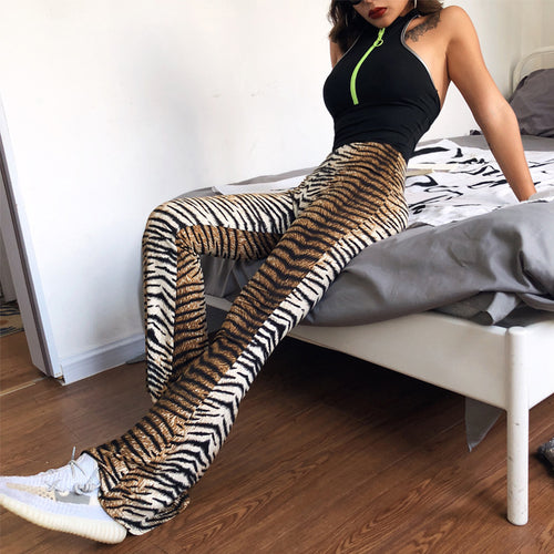 Dame leggings i spændende dyremønster Skovae