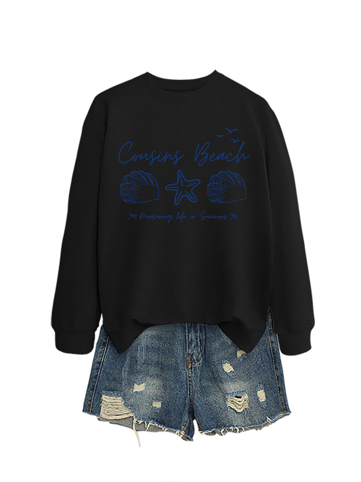 Kvinders sweatshirt med maritimt motiv og komfortabel pasform Stilla