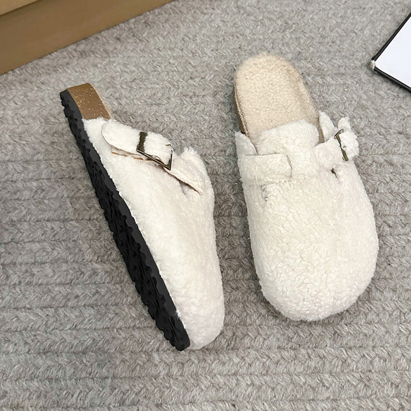 Dame Komfortable Clogs med varmt fleecefoder og stilfuld spænde-detail Stilla