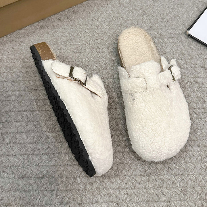Dame Komfortable Clogs med varmt fleecefoder og stilfuld spænde-detail Stilla