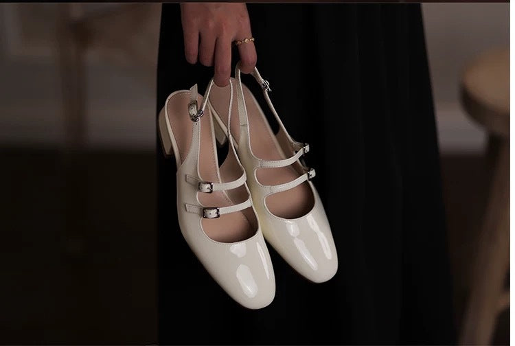 Dame Slingback Ballerinas med mode remme og elegant design Stilla