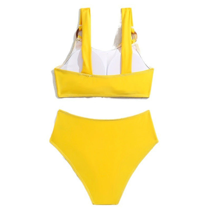 Dame Bikini-sæt med fashionable ringdetaljer og højtaljeret buks Stilla