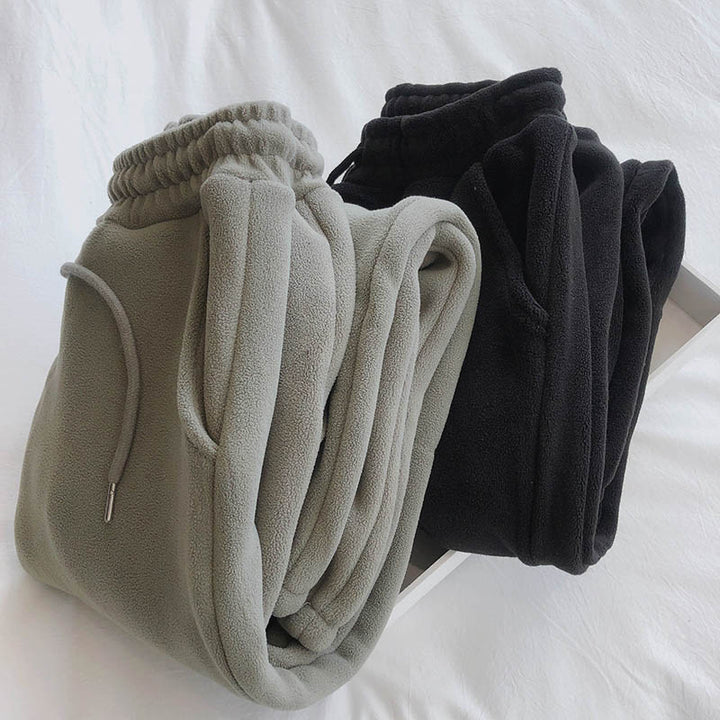 Femme Soft Fleece Loungewear Set med justerbar talje Stilla