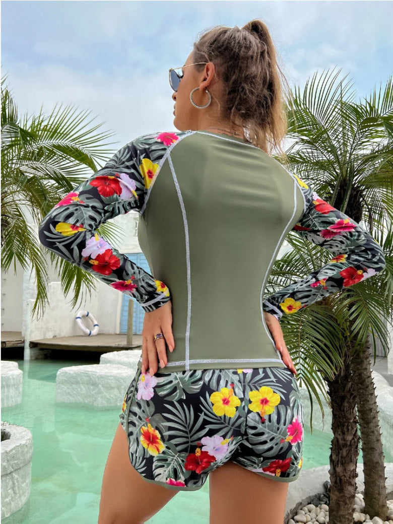 Dame UV-beskyttelse badedragt med langærmet overdel og sporty shorts Stilla