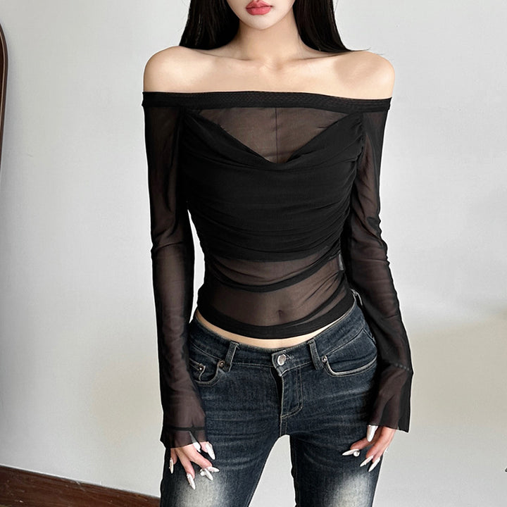 Damer Off-Shoulder Top med raffinerede flæsedetaljer Stilla